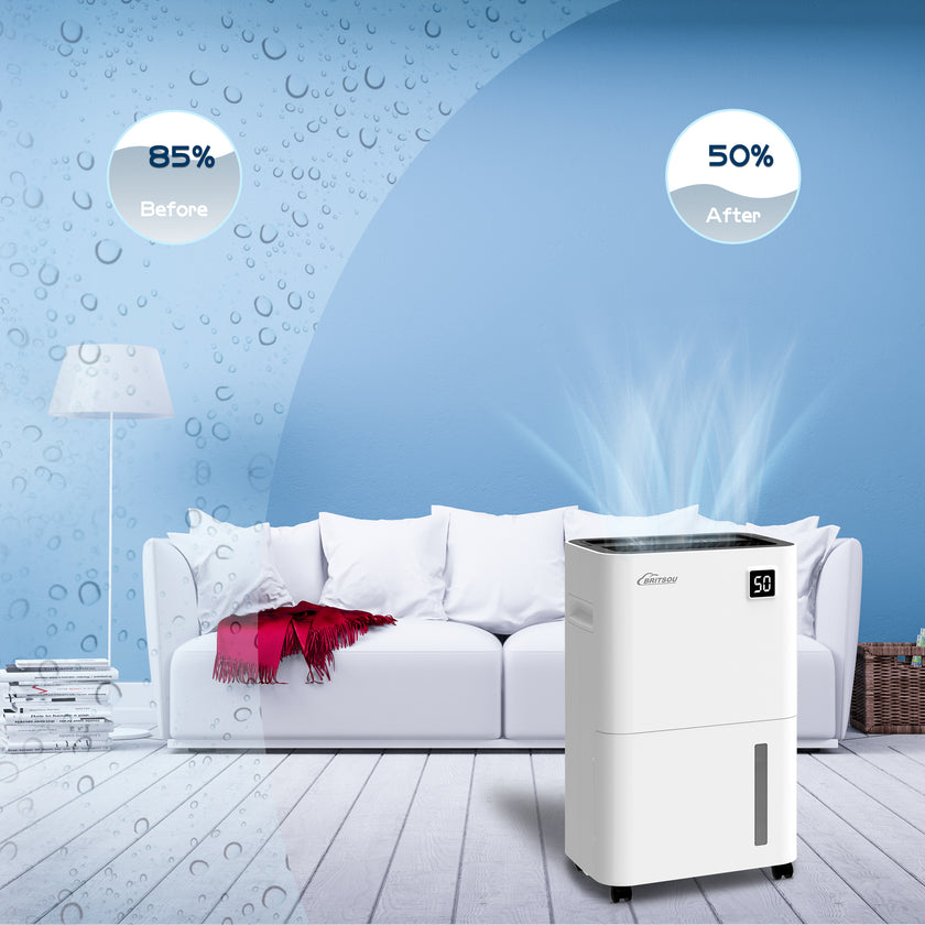 BRITSOU 50 Pints Dehumidifier Covers Up to 3500 Sq.Ft for Home