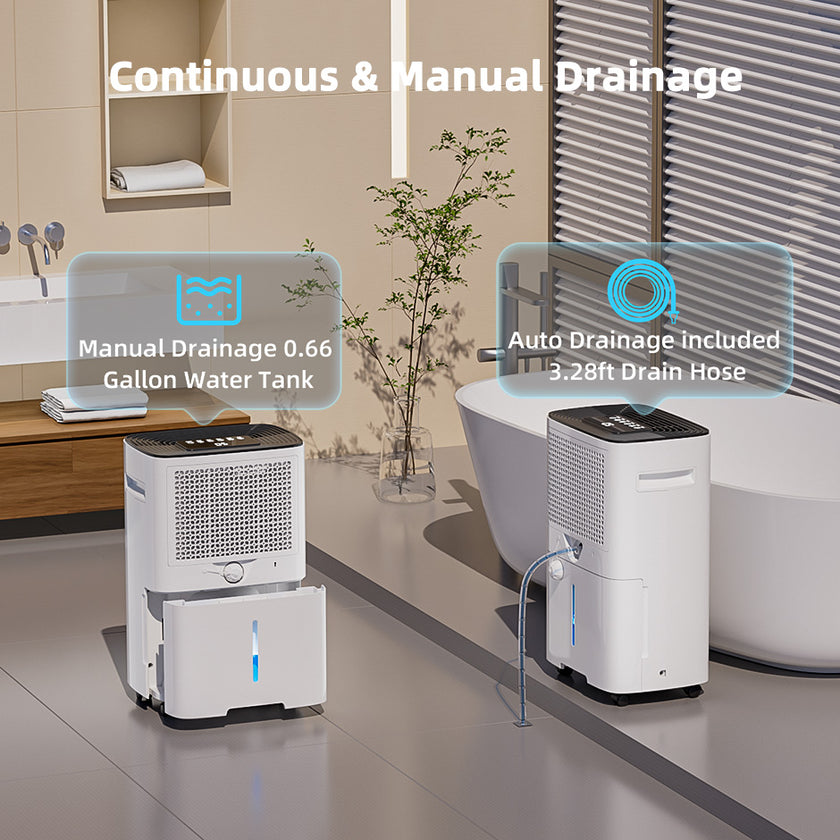 Britsou 50 Pint Dehumidifier for Home – for Large Spaces (Whole Garage/Basement)